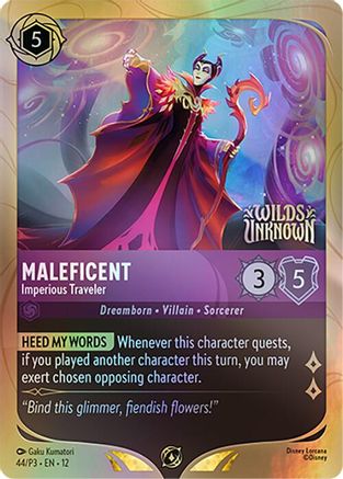 (044)  Maleficent - Imperious Traveler - Disney Lorcana Promo Cards  Holofoil