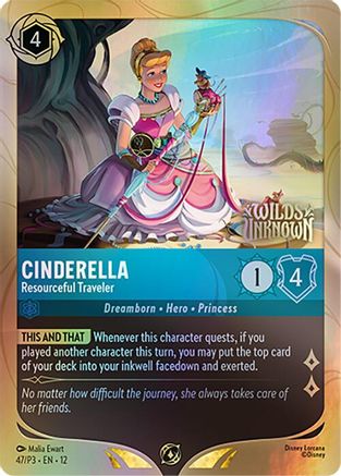 (047)  Cinderella - Resourceful Traveler - Disney Lorcana Promo Cards  Holofoil