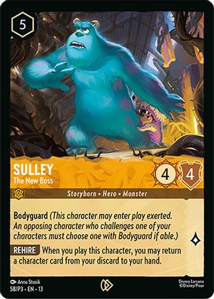 (058)  Sulley - The New Boss - Disney Lorcana Promo Cards  Holofoil