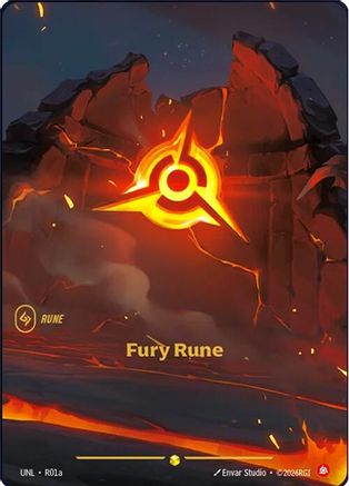 (R01a) Fury Rune (Alternate Art) - Unleashed Foil