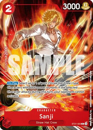 (ST21-003) Sanji (Welcome Pack 2026 Vol.1) - One Piece Promotion Cards - Normal