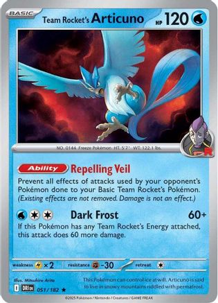 Team Rocket's Articuno (Non-Holo) (51/182) - Deck Exclusives  - Rare