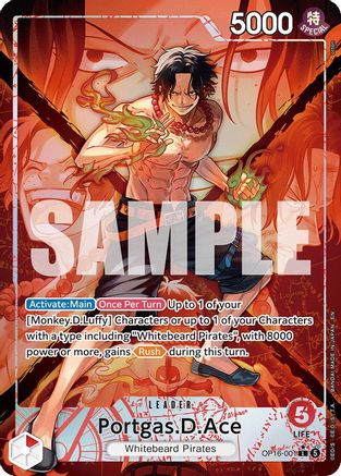 (OP16-001) Portgas.D.Ace (Alternate Art) - The Time of Battle - Foil