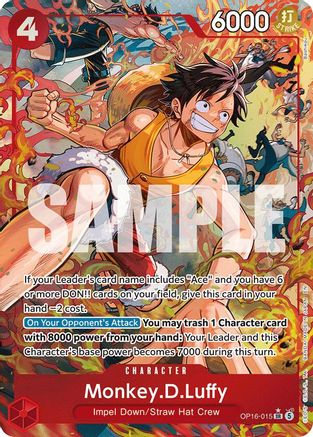 (OP16-015) Monkey.D.Luffy (Alternate Art) - The Time of Battle - Foil
