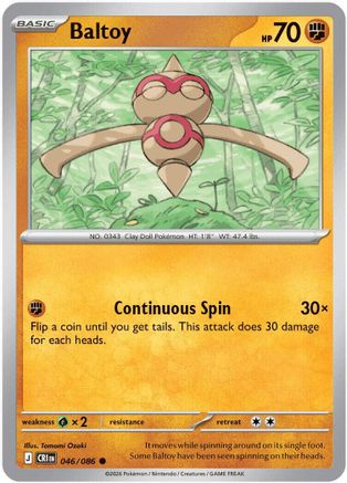 Baltoy (46/null) - ME04 Chaos Rising Reverse Holofoil - Common