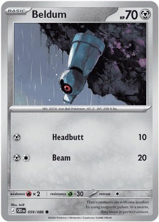 Beldum (59/null) - ME04 Chaos Rising  - Common