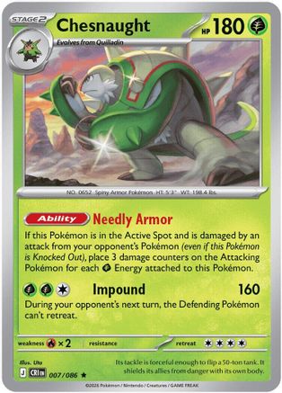 Chesnaught (7/null) - ME04 Chaos Rising Holofoil - Rare