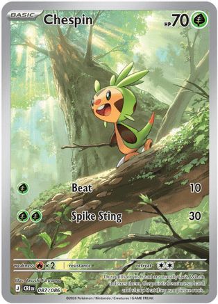Chespin (87/086) - ME04 Chaos Rising Holofoil - Illustration Rare