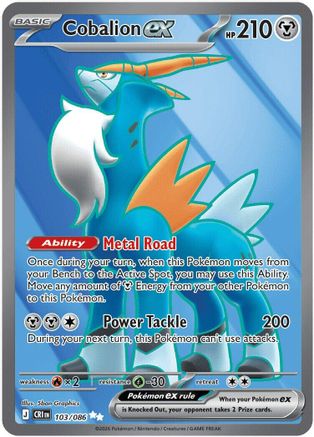 Cobalion ex (103/086) - ME04 Chaos Rising Holofoil - Ultra Rare