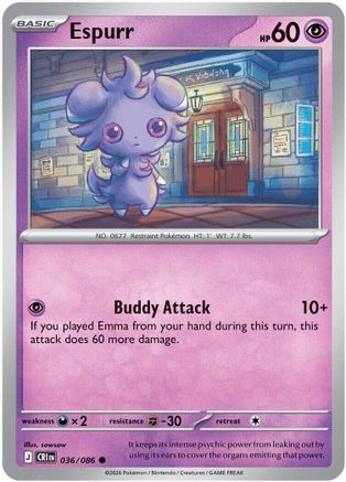 Espurr (36/null) - ME04 Chaos Rising Reverse Holofoil - Common