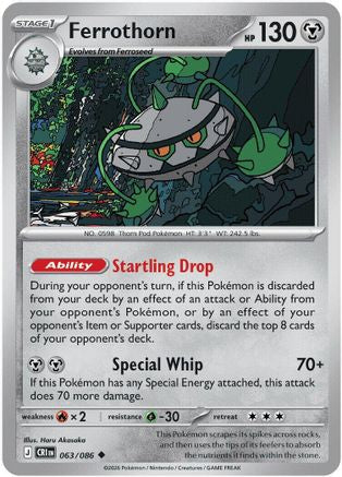 Ferrothorn (63/null) - ME04 Chaos Rising Reverse Holofoil - Uncommon