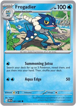 Frogadier (21/086) - ME04 Chaos Rising Reverse Holofoil - Common