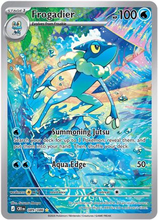 Frogadier (89/086) - ME04 Chaos Rising Holofoil - Illustration Rare