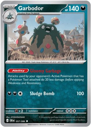 Garbodor (57/null) - ME04 Chaos Rising Reverse Holofoil - Uncommon