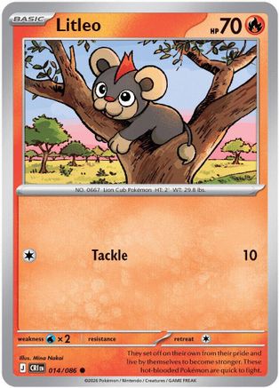 Litleo (14/null) - ME04 Chaos Rising Reverse Holofoil - Common