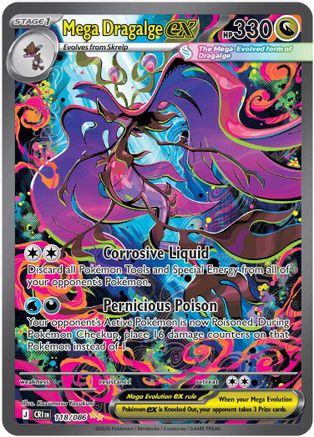 Mega Dragalge ex (118/086) - ME04 Chaos Rising Holofoil - Special Illustration Rare