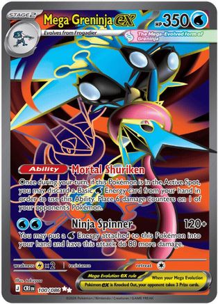 Mega Greninja ex (100/086) - ME04 Chaos Rising Holofoil - Ultra Rare