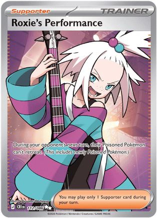 Roxie's Performance (112/086) - ME04 Chaos Rising Holofoil - Ultra Rare