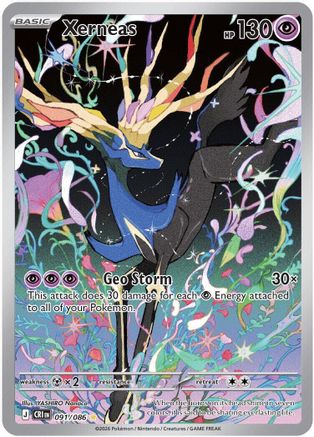 Xerneas (91/086) - ME04 Chaos Rising Holofoil - Illustration Rare
