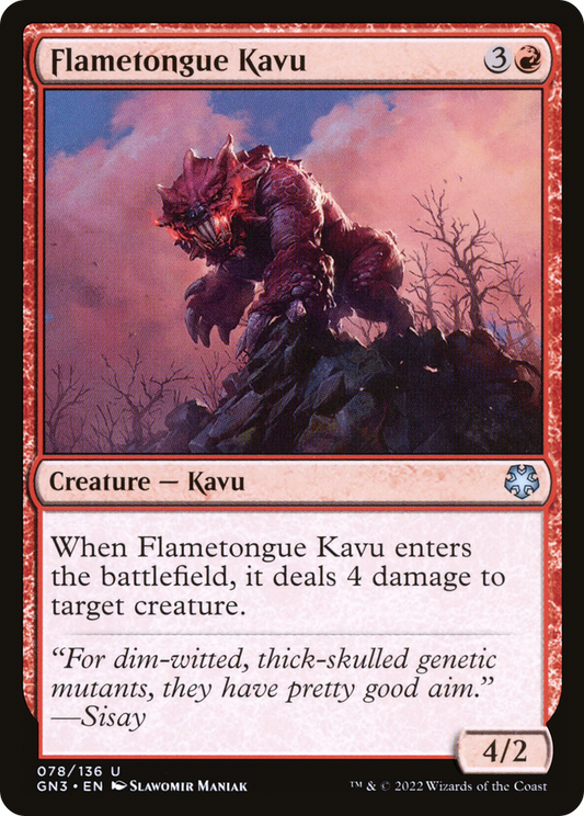 Flametongue Kavu (GN3-078) - Game Night: Free-for-All