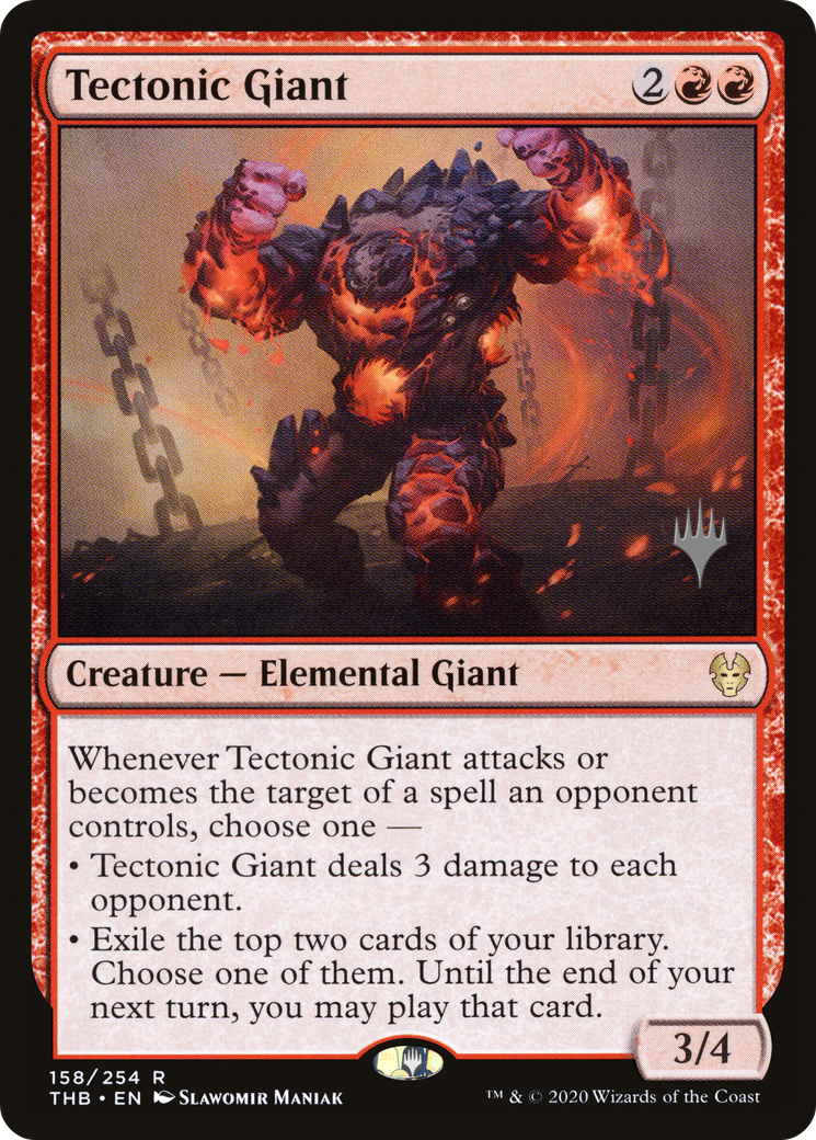 Tectonic Giant (PPTHB-158P) - Theros Beyond Death Promos (Promo Pack)