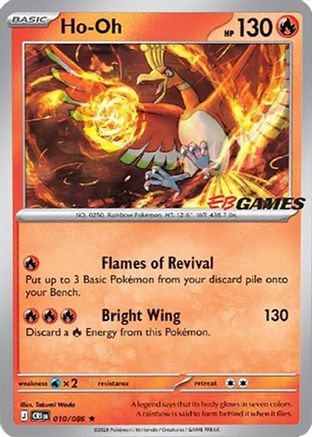 Ho-Oh (EB Games Exclusive) (10/086) - Miscellaneous Cards & Products Holofoil - Rare