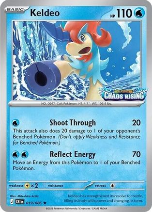 Keldeo (Chaos Rising Stamped) (19/086) - Miscellaneous Cards & Products Holofoil - Rare