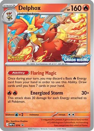 Delphox [Staff] (74/null) - ME Mega Evolution Promo Holofoil - Promo