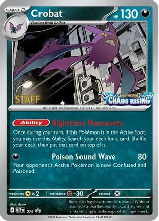 Crobat [Staff] (76/null) - ME Mega Evolution Promo Holofoil - Promo