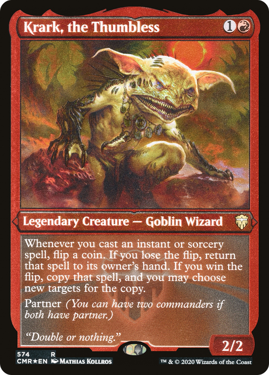 Krark, the Thumbless (CMR-574) - Commander Legends Etched Foil