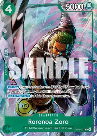 (OP13-037) Roronoa Zoro (Premium Card Collection -Best Selection Vol. 6-) - One Piece Promotion Cards - Foil