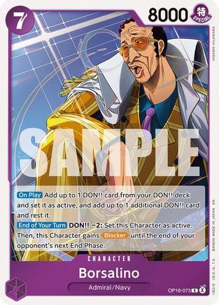 (OP16-073) Borsalino - The Time of Battle - Foil