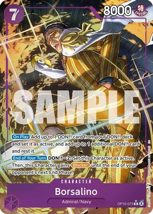 (OP16-073) Borsalino (Alternate Art) - The Time of Battle - Foil