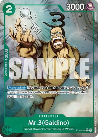 (ST30-014) Mr.3(Galdino) (Full Art) - Starter Deck EX: Luffy & Ace - Foil