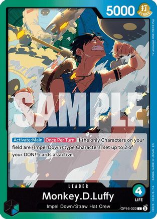 (OP16-022) Monkey.D.Luffy (022) - The Time of Battle - Normal