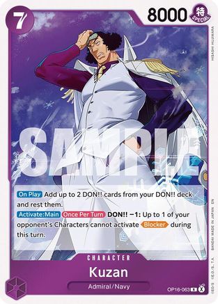 (OP16-063) Kuzan - The Time of Battle - Foil