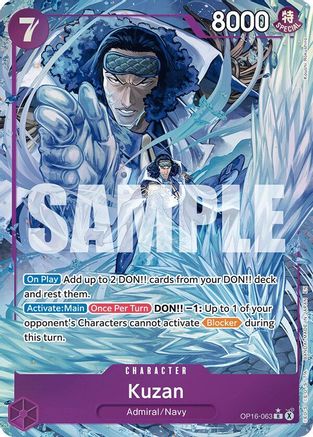 (OP16-063) Kuzan (Alternate Art) - The Time of Battle - Foil