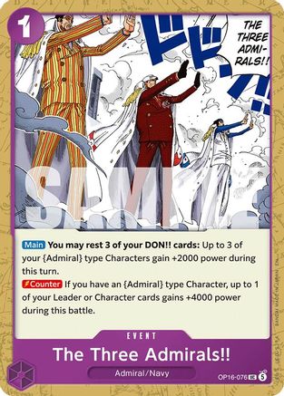 (OP16-076) The Three Admirals!! - The Time of Battle - Normal