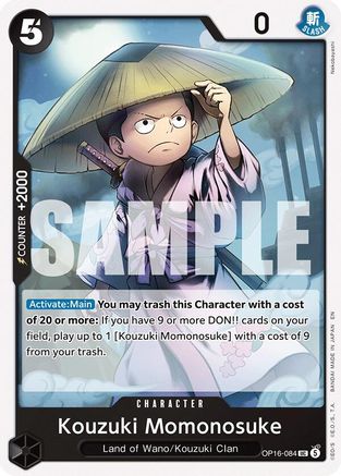(OP16-084) Kouzuki Momonosuke (084) - The Time of Battle - Normal
