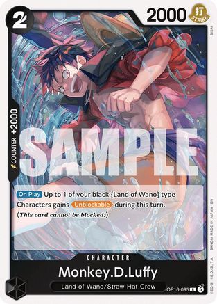 (OP16-095) Monkey.D.Luffy (095) - The Time of Battle - Foil