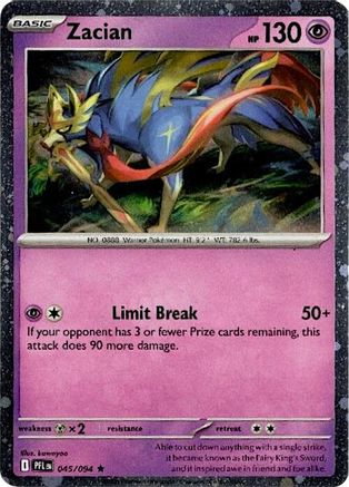Zacian (Cosmos Holo) (45/094) - Blister Exclusives Holofoil - Rare