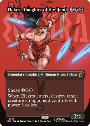 Elektra, Daughter of the Hand (Borderless) (0366) (MSH-366) - Marvel Super Heroes