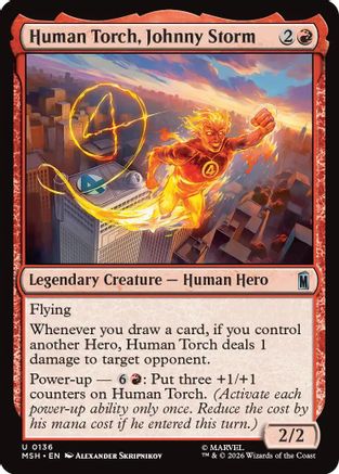 Human Torch, Johnny Storm (MSH-136) - Marvel Super Heroes