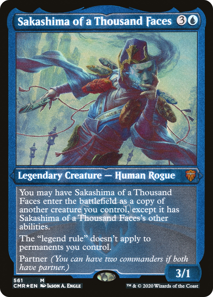 Sakashima of a Thousand Faces (CMR-561) - Commander Legends Etched Foil