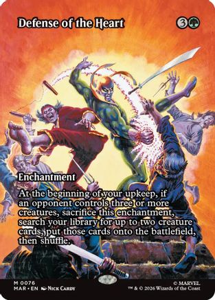 Defense of the Heart (Borderless) (MAR-076) - Marvel Universe Eternal-Legal