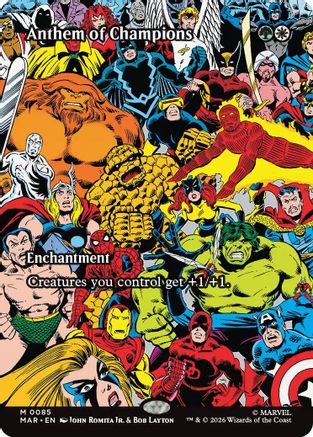 Anthem of Champions (Borderless) (MAR-085) - Marvel Universe Eternal-Legal