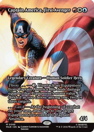 Captain America, First Avenger (Borderless) (MAR-088) - Marvel Universe Eternal-Legal