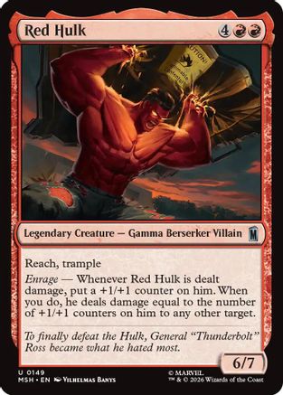 Red Hulk (MSH-149) - Marvel Super Heroes Foil