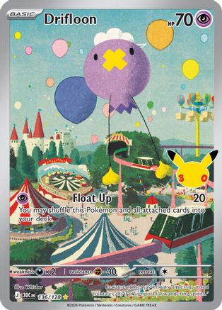 Drifloon (136/null) - ME 30th Celebration Holofoil - Illustration Rare