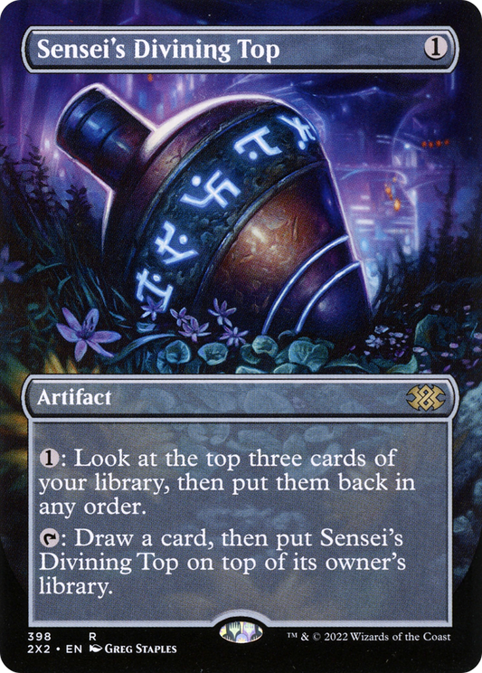 Sensei's Divining Top (2X2-398) - Double Masters 2022 (Borderless)